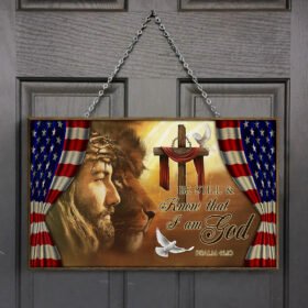 Be Still And Know That I Am God Rectangle Wooden Sign LHA1645WD