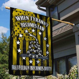 Gadsden Flag When Tyranny Becomes Law Rebellion Becomes Duty QNK846Fv1