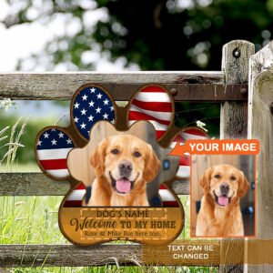 Personalized Metal Dog Welcome Sign Flagwix™ Dog Image Metal Sign Welcome To My Home ANL189MSCT