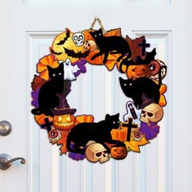 Halloween Wooden Sign Black Cats DBD2801WD