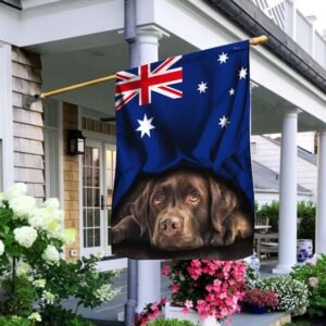 Chocolate Labrador Australian Flag THH2903Fv5n2