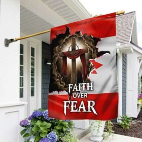 Christian Canadian Flag Faith Over Fear DBD2807Fv1