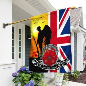 Remembrance Union Jack Flag In Honor Of Sacrifice - Lest We Forget DDH2824Fv1
