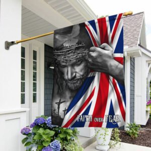 Jesus Flag Jesus Faith Over Fear British Flag TRL1254Fv1