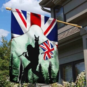 Bigfoot Sasquatch UK Flag Rock On DBD2784Fv1