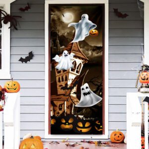 Trick Or Treat Ghost Flagwix™ Happy Halloween Ghost Door Cover QNK23D