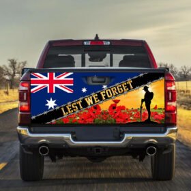 Remembrance Day. Lest We Forget Truck Tailgate Decal Sticker Wrap THB3281v2TD