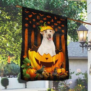 Labrador Retriever Halloween Flag Pumpkin Decor QNK847Fv2