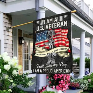 Veteran Flag I Am A Proud American QNK873F