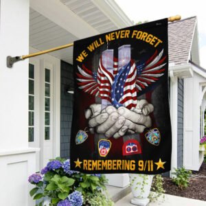 American First Responders Flagwix™ We Will Never Forget Police Firefighter Emergency Medical Service Flag TRL1269F