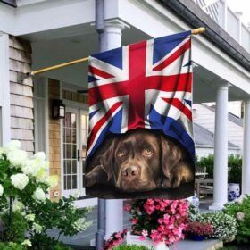 Chocolate Labrador UK Flag THH2903Fv5n1