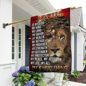 Christian Canadian Flag Jesus Lion Of Judah, My Everything DDH2835Fv1