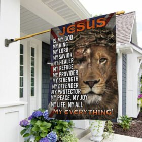 Christian UK Flag Jesus Lion Of Judah, My Everything DDH2835F