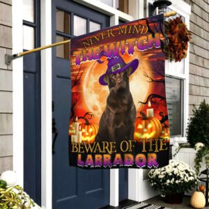 Halloween Flag Beware Of The Chocolate Labrador THB2504Fv23