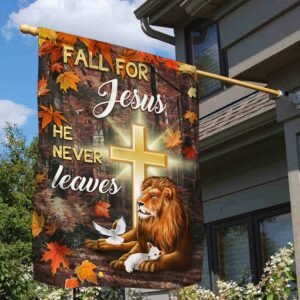 Jesus Flag Fall For Jesus He Never Leaves God & Lion DBD2799F