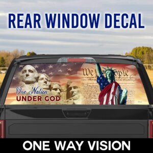American Rear Window Decal One Nation Under God DDH2632CD