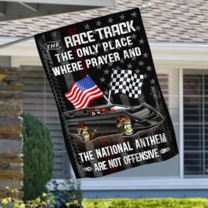 Dirt Late Model Flag The Race Track Only Place where Prayer MLH1804F