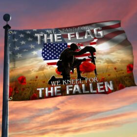 Remembrance Day Flag We Kneel For The Fallen American Flag THB3421GF