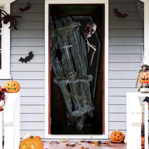 Halloween Door Cover Scary Skeleton Coffin ANT212D
