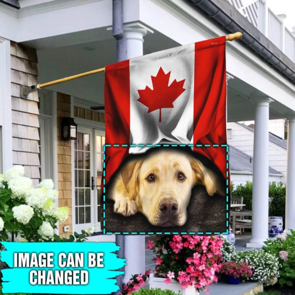 Personalized Patriotic Dog Flagwix™ Personalized Photo Patriotic Canadian Flag THH3316FCT
