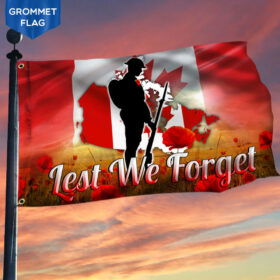 Remembrance Day Flag Lest We Forget THB3422GF