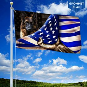 German Shepherd. Police Dog. K9. The Thin Blue Line Flag THB2100GF