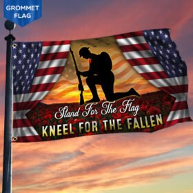 US Grommet Flag Stand For The Flag Kneel For The Fallen DDH2856GFv6