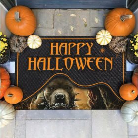 Halloween Doormat Pitbull Dog Hide It NTB217DM