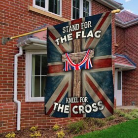 UK Christian Flag Stand For The Flag Kneel For The Cross QNK883F