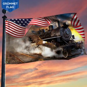 Steam Railroad American Grommet Flag LHA1745GF