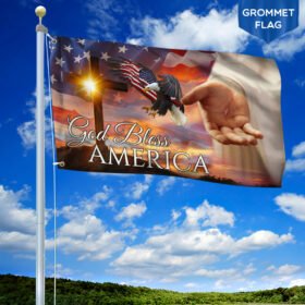 Jesus Grommet Flag God Bless America LHA1774GF