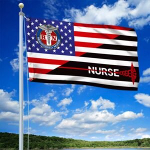Nurse RN American Grommet Flag DBD2889GF