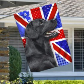 Labrador Retriever Dog Flag UK Flower Pattern NTB237F