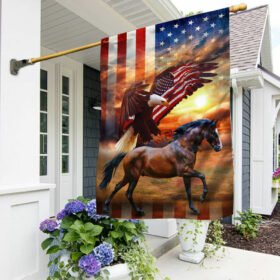 American Patriot Horse Eagle Flag TRN1364F