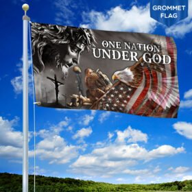 One Nation Under God Eagle American Flag