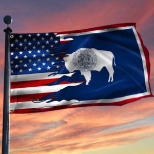 Wyoming And American Grommet Flag MLH1913GF