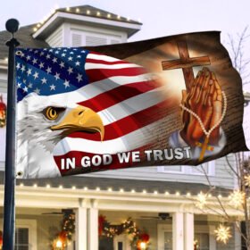 American Eagle In God We Trust Grommet Flag MBH155GF