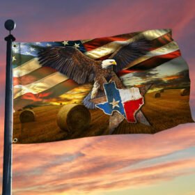 Texas Flag Patriotic Eagle U.S. State QNK884F
