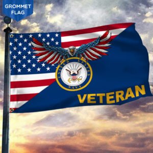 US Navy Flag American Eagle Veteran Flag TRL1338GFv4