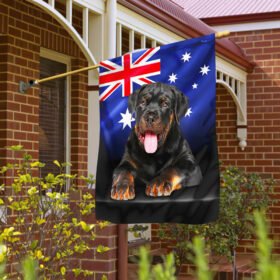 Rottweiler Dog On Australian Flag QNN576Fv2