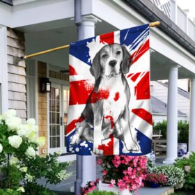 Beagle Dog Flag UK Proud NTB243Fv3