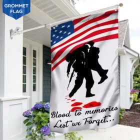American Veteran Grommet Flag Blood In Memories NTB257GFv2