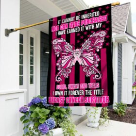 Breast Cancer Awareness Flag Butterfly Breast Cancer Survivor Flag TRN1378F