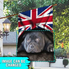 Personalized Patriotic Dog UK Flag THH3346Fv3CT