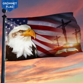 Patriotic Eagle Grommet Flag LHA1756GF