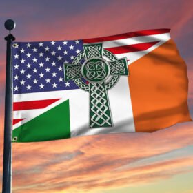 Celtic Cross Irish Saint Patrick's Day Flag QNK543F