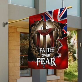 Christian Australian Red Ensign Flag Faith Over Fear DBD2807Fv3