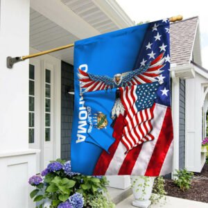 Oklahoma American Eagle Flag THB3348Fv5