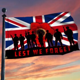 Remembrance Day Flag Lest We Forget UK Grommet Flag QNK866GF