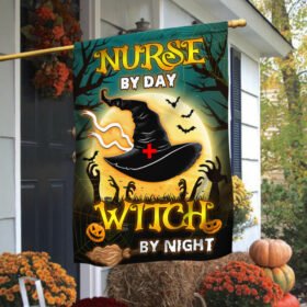 Halloween Flag Nurse By Day Witch By Night ANL231F